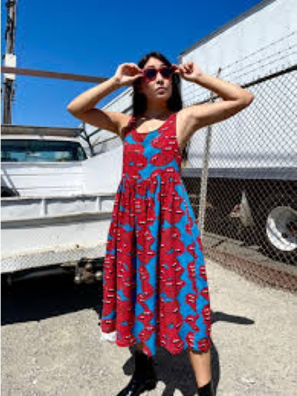 Nooworks Naomi Dress in Mouths print - Size 5X